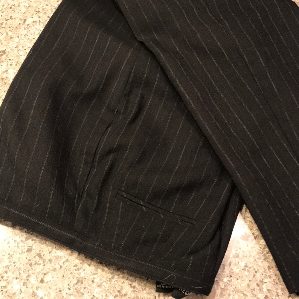 Black wool dress pants